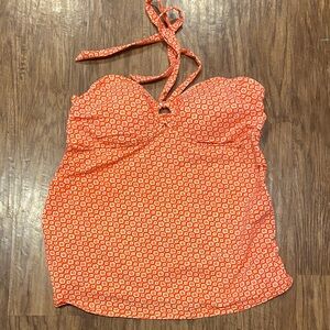 Destination Maternity orange halter swim top